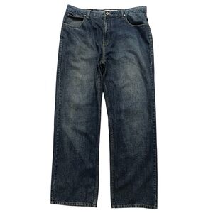 Anchor Blue Baggy Jeans Mens Size 38x34 Denim Easy Fit Blue Vintage Y2K